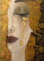 Tee Mädchen Gesicht Gold Wanddekoration